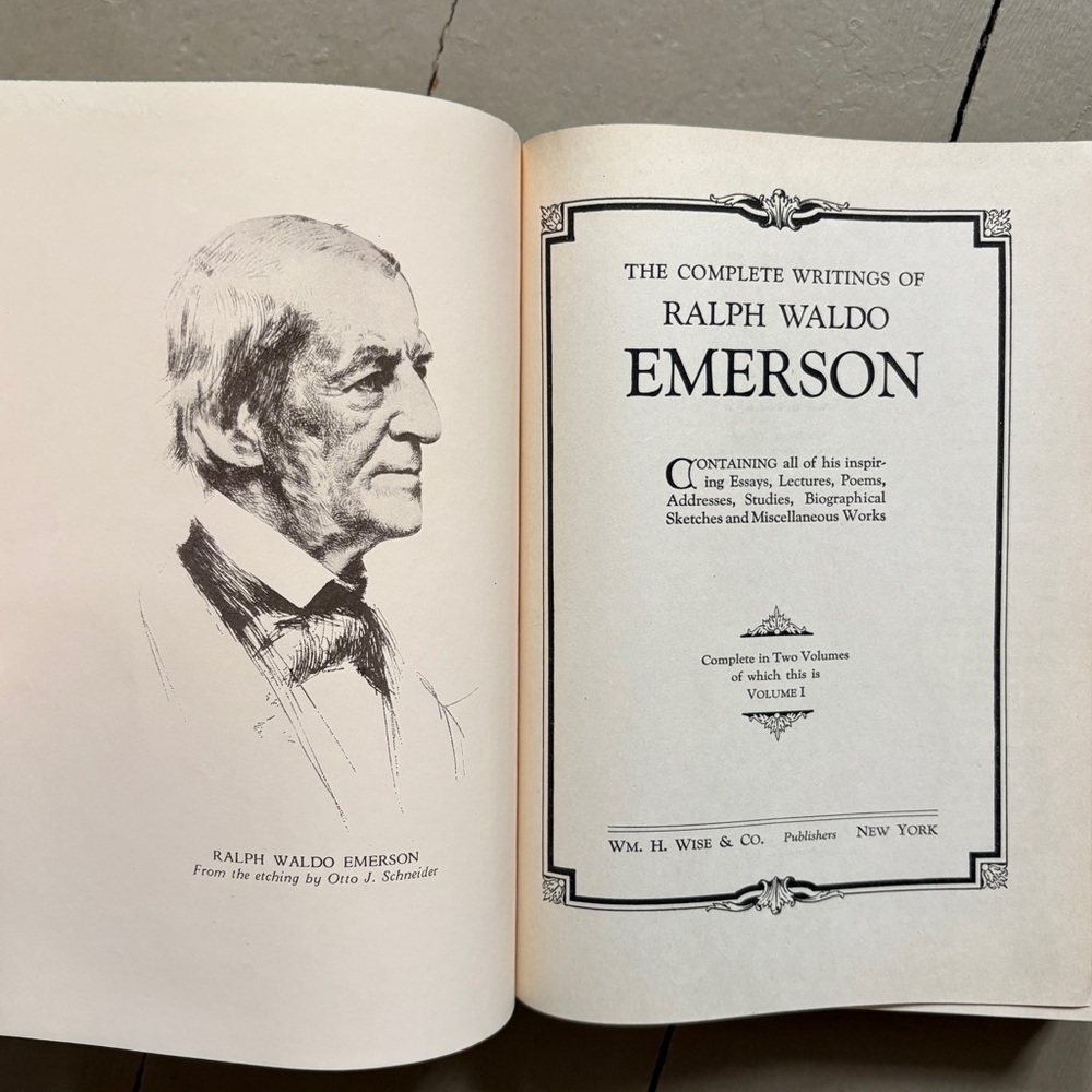 1930 Collected Writings of Emerson Concord MA Nature Eros Poetry 2 Volumes - Picture 3 of 16